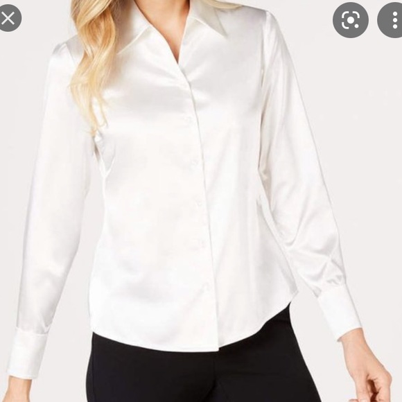 Pearl Button Down Blouse - Picture 3 of 9